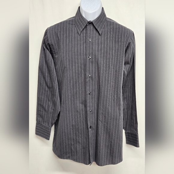 Geoffrey Beene Other - Geoffrey Beene M 15.5 32/33 Wrinkle Free Cotton Blend Dress Shirt Pinstripe
